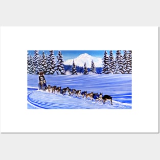 Iditarod Dream by Alaskan Artist Scott Clendaniel Posters and Art